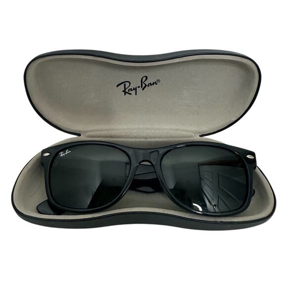 Ray Ban RB 2132 New Wayfarer Sunglasses-Black With Case - Picture 2 of 10